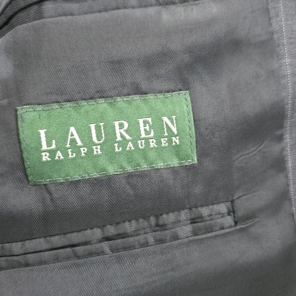 Lauren Ralph Lauren Suit Jacket Mens‎ 42R Gray Pinstripe Wool Notch Lapel Canada